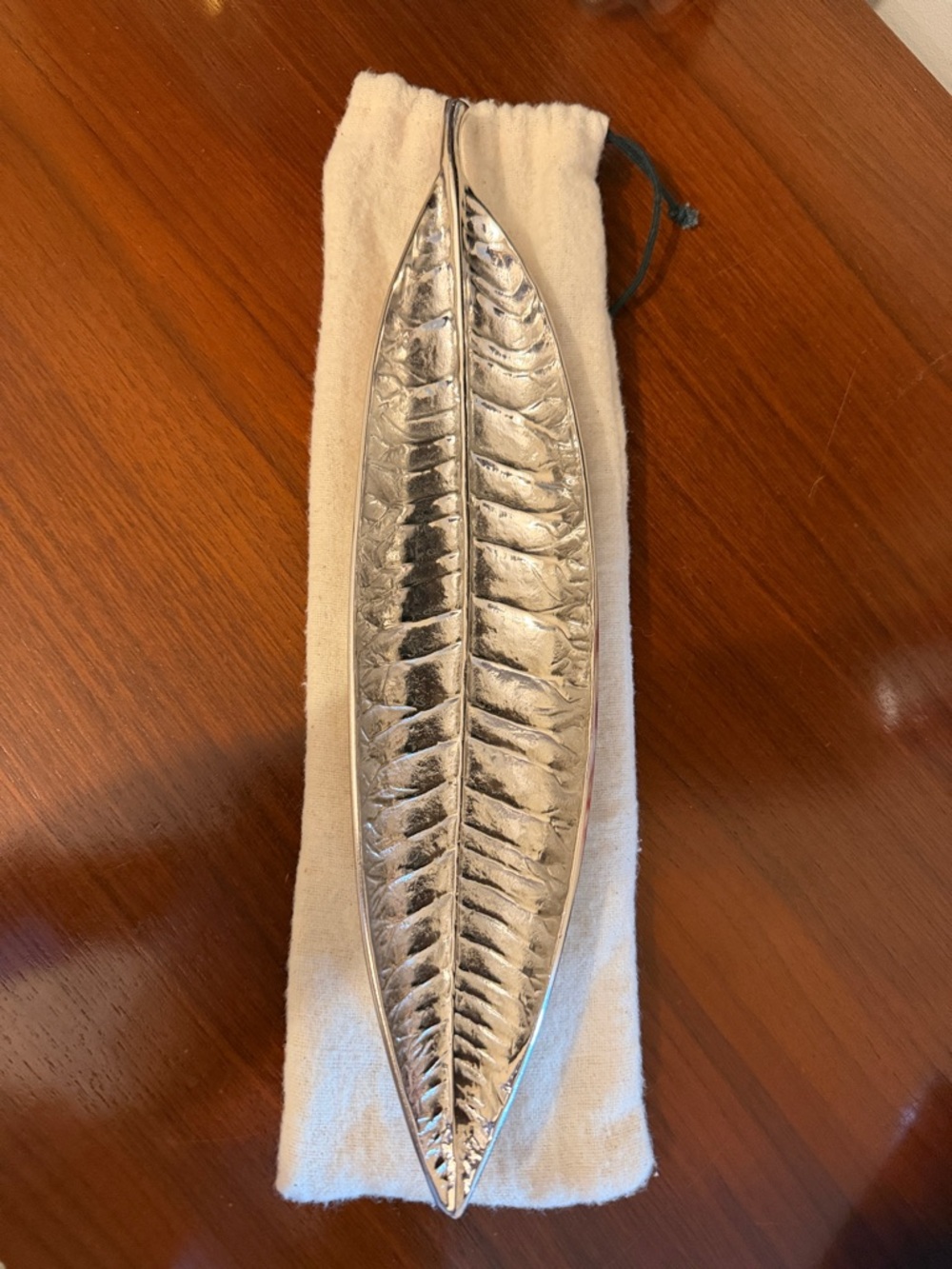 Michael Aram Silver Leaf Serving Tray